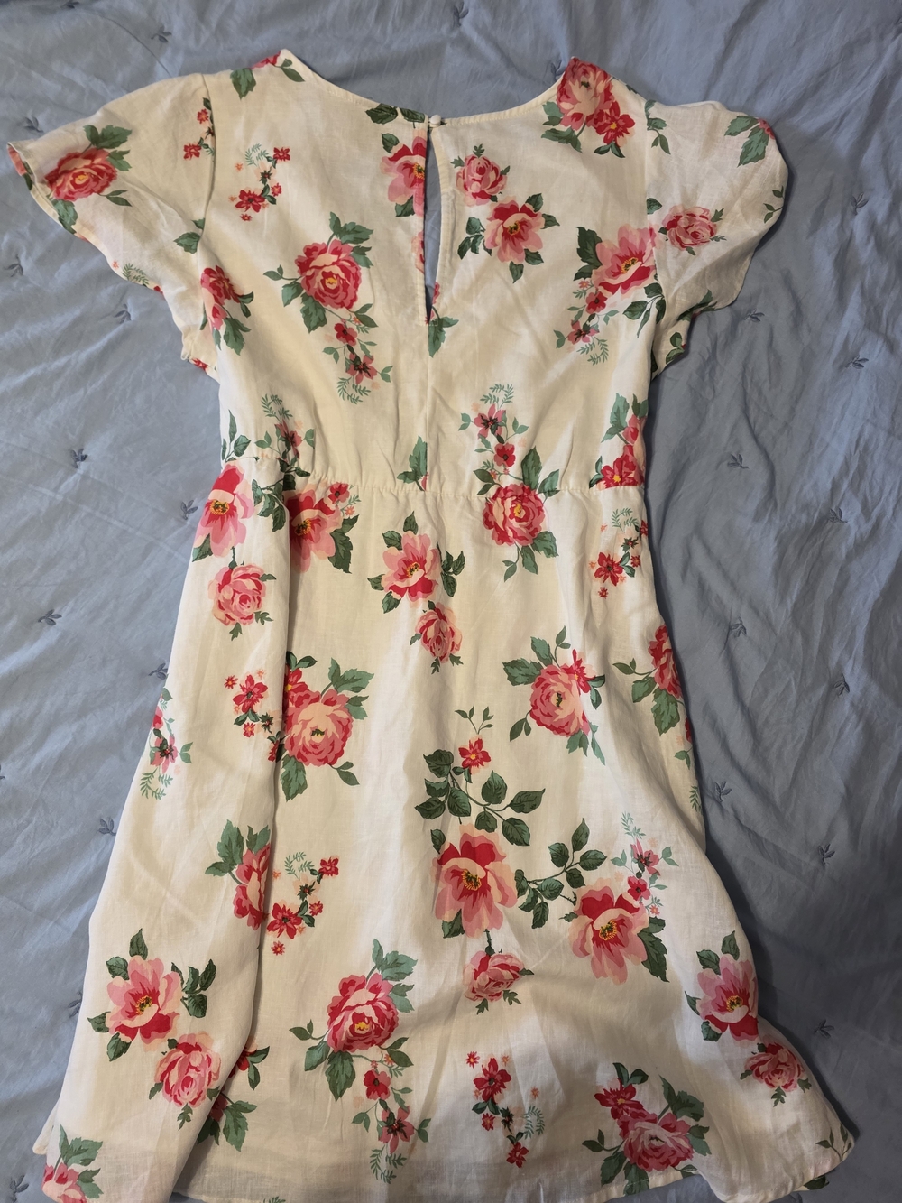 My Michelle Cream Midi Dress with Pink Rose Print